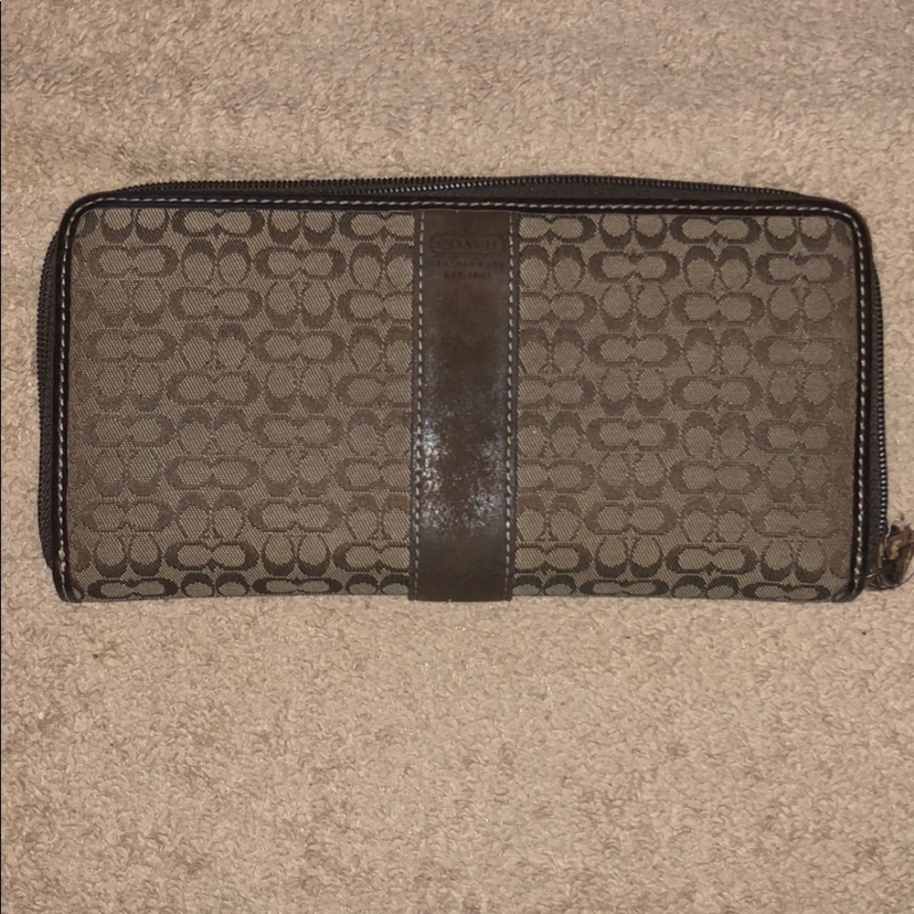 Authentic Coach Full Zip Wallet